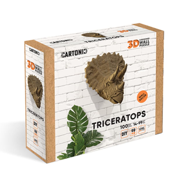Картонний настінний конструктор Cartonic 3D Puzzle "Triceratops"