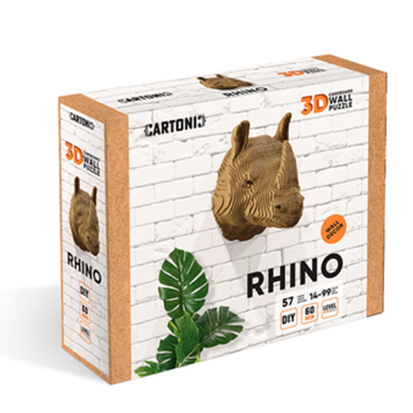 Картонний настінний конструктор Cartonic 3D Puzzle "Rhino"