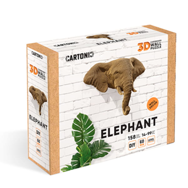 Картонний настінний конструктор Cartonic 3D Puzzle "Elephant"
