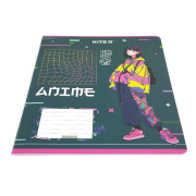 Шкільний зошит 12 арк., лінія, гібридний лак + УФ лак, Kite Anime