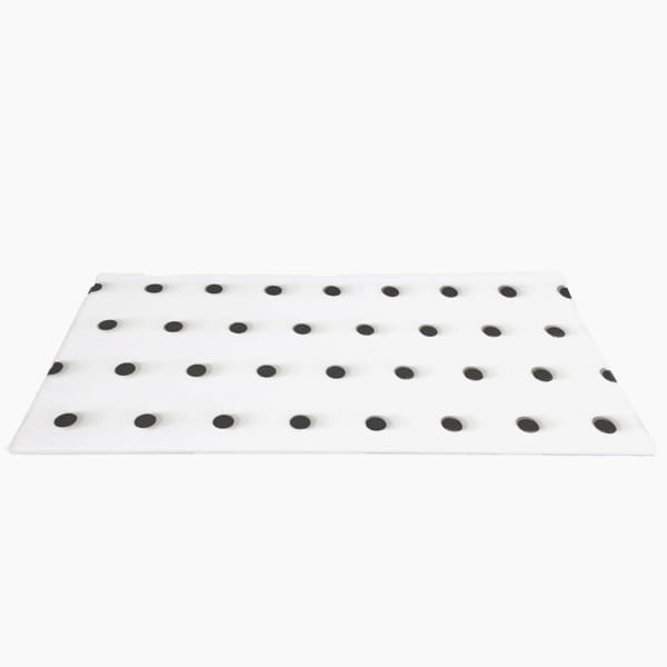 Декоративна тканина для пакування в листах, флізелін з великим та малим горохом, 20 шт, 600х600 мм
