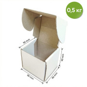 Самозбірна коробка 90×90×90 мм біла