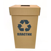 Картонний контейнер для сміття "Пластик" 350x350x700 мм