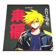 Шкільний зошит 24 арк., клітинка, софт-тач + УФ лак, Kite Anime