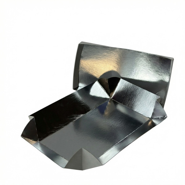 Коробка для суші 195х100х50, біла/срібло